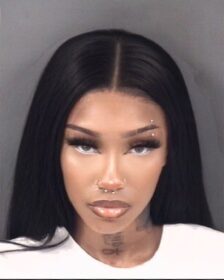 hot mugshot of attractive woman with beautiful facial features
