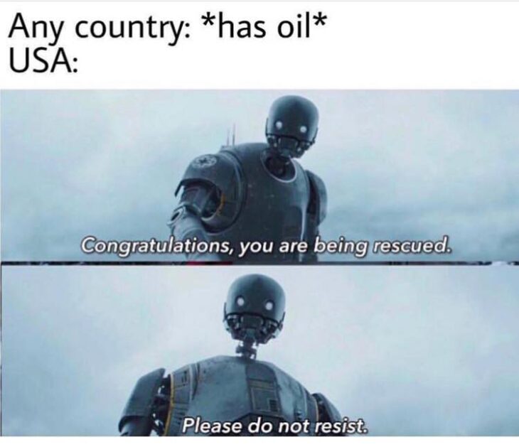 dark meme about americans and oil