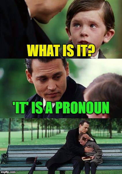 'it' is a pronoun funny meme