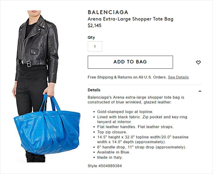 balenciaga ikea tote bag